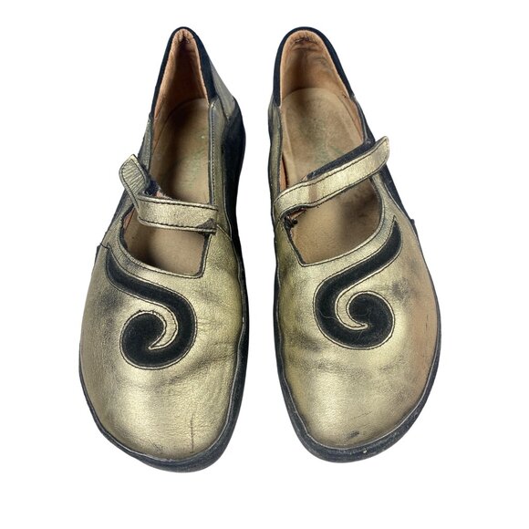 Naot Leather Mary Janes Shoes Matai Metal 41/10 - Picture 1 of 13